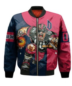 Duquesne Dukes Bomber Jacket Football Go On - NCAA