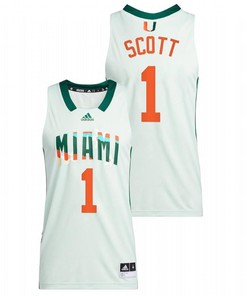 Durand Scott 1 Miami Hurricanes Honoring Black Excellence Basketball Men Jersey - White