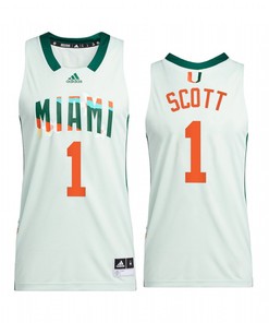 Durand Scott 1 Miami Hurricanes White Jersey Honoring Black Excellence Basketball