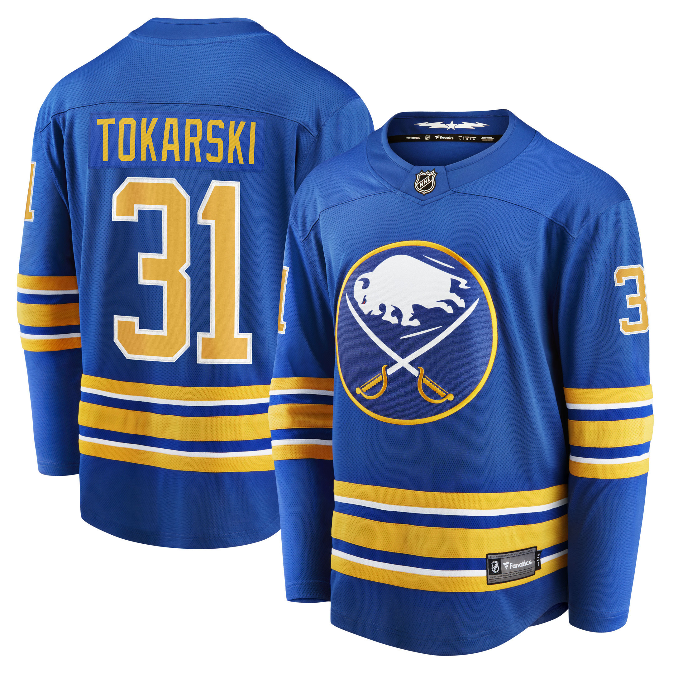 Dustin Tokarski Buffalo Sabres Fanatics Branded Home Breakaway Player Jersey - Royal Nhl