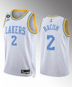 Dwayne Bacon 2 2022-23 Los Angeles Lakers White Classic Edition Men Jersey Swingman
