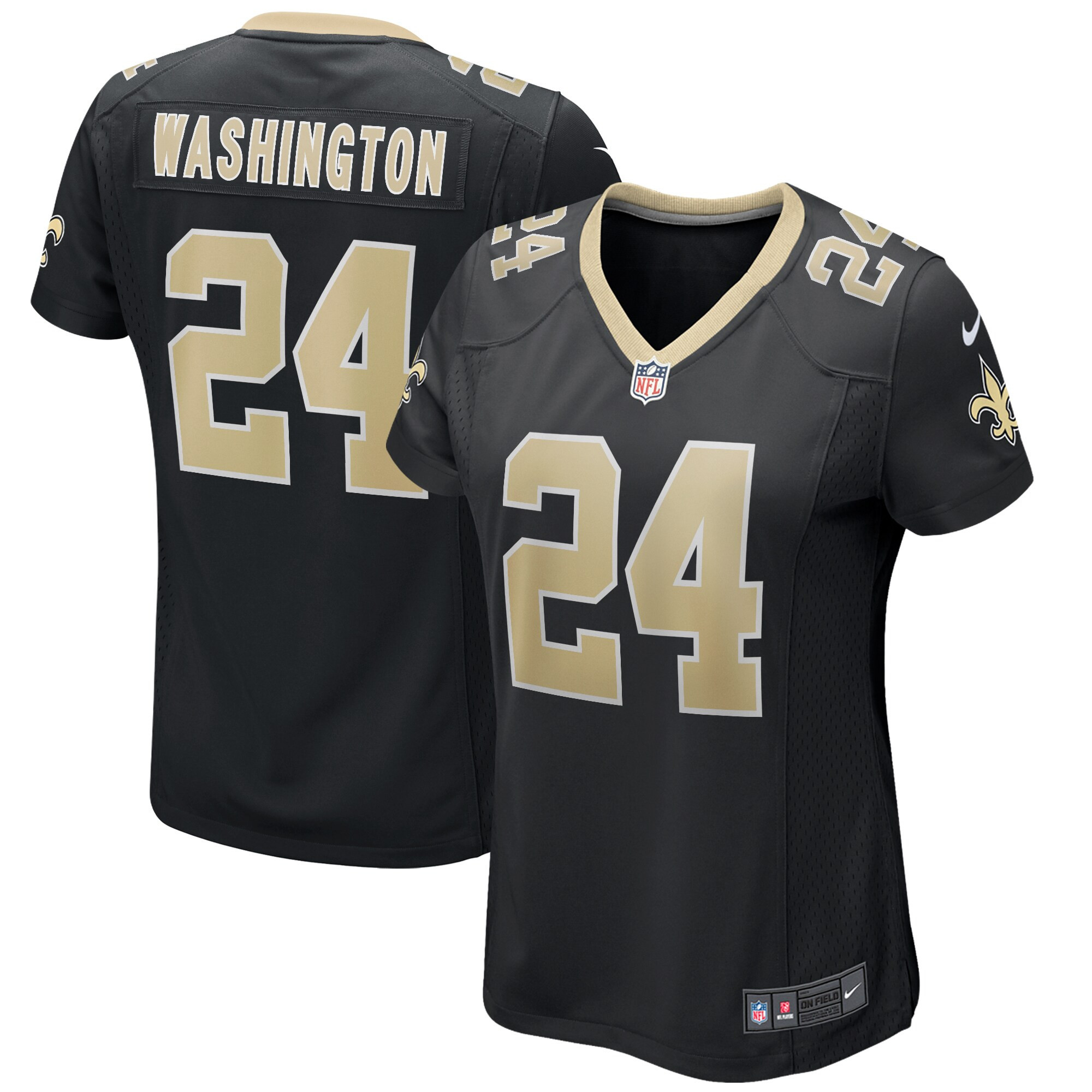 Dwayne Washington New Orleans Saints Womens Player Game Jersey - Black Nfl