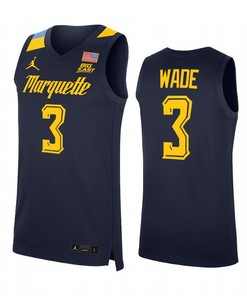 Dwyane Wade 3 Marquette Golden Eagles Alumni Uniform Jersey College Basketball Blue