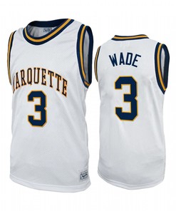 Dwyane Wade 3 Marquette Golden Eagles Commemorative Classic Alumni Jersey Basketball Uniform White
