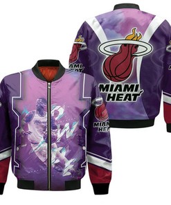 Dwyane Wade 3 Miami Heat Legend Vice Background For Fan Bomber Jacket Model 2020