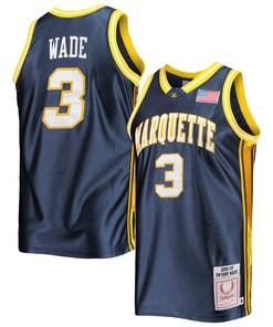 Dwyane Wade Marquette Golden Eagles Mitchell & Ness 2002-03 Authentic Throwback College Jersey - Navy Ncaa