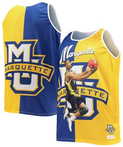 Dwyane Wade Marquette Golden Eagles Mitchell & Ness Sublimated Player Big & Tall Tank Top - Blue/gold Ncaa
