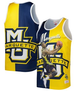 Dwyane Wade Marquette Golden Eagles Mitchell & Ness Sublimated Player Tank Top - Blue/gold Ncaa