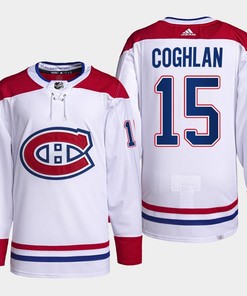 Dylan Coghlan 15 Carolina Hurricanes White Jersey 2022-23 Pro Away PrimeGreen
