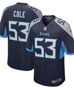 Dylan Cole Tennessee Titans Game Player Jersey - Navy