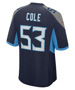 Dylan Cole Tennessee Titans Game Player Jersey - Navy