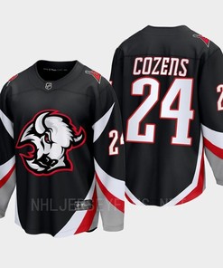 Dylan Cozens 24 Buffalo Sabres 2022-23 Goathead Third Premier Breakaway Player Black Jersey