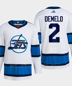 Dylan DeMelo 2 Reverse Retro 2.0 2022 Winnipeg Jets White Jersey Primegreen