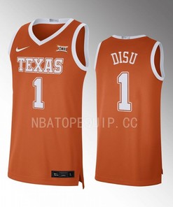 Dylan Disu 1 Texas Longhorns Orange Jersey 2022-23 Limited Basketball