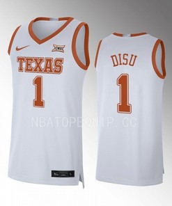 Dylan Disu 1 Texas Longhorns White Jersey 2022-23 Limited Basketball