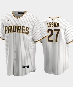 Dylan Lesko 27 2022-23 Draft San Diego Padres White Brown Home Jersey