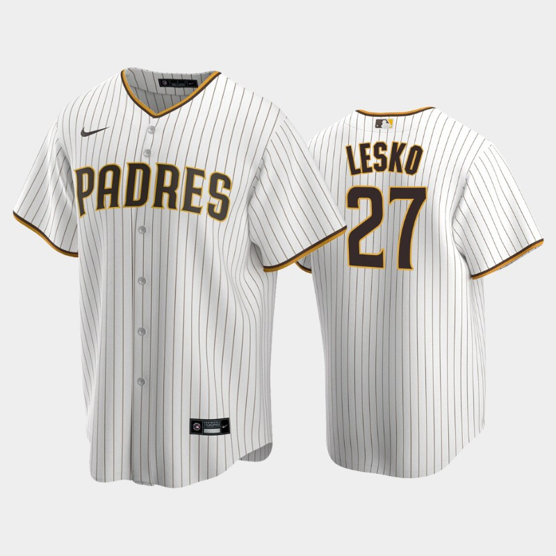 Dylan Lesko 27 2022-23 Draft San Diego Padres White Brown Home Jersey