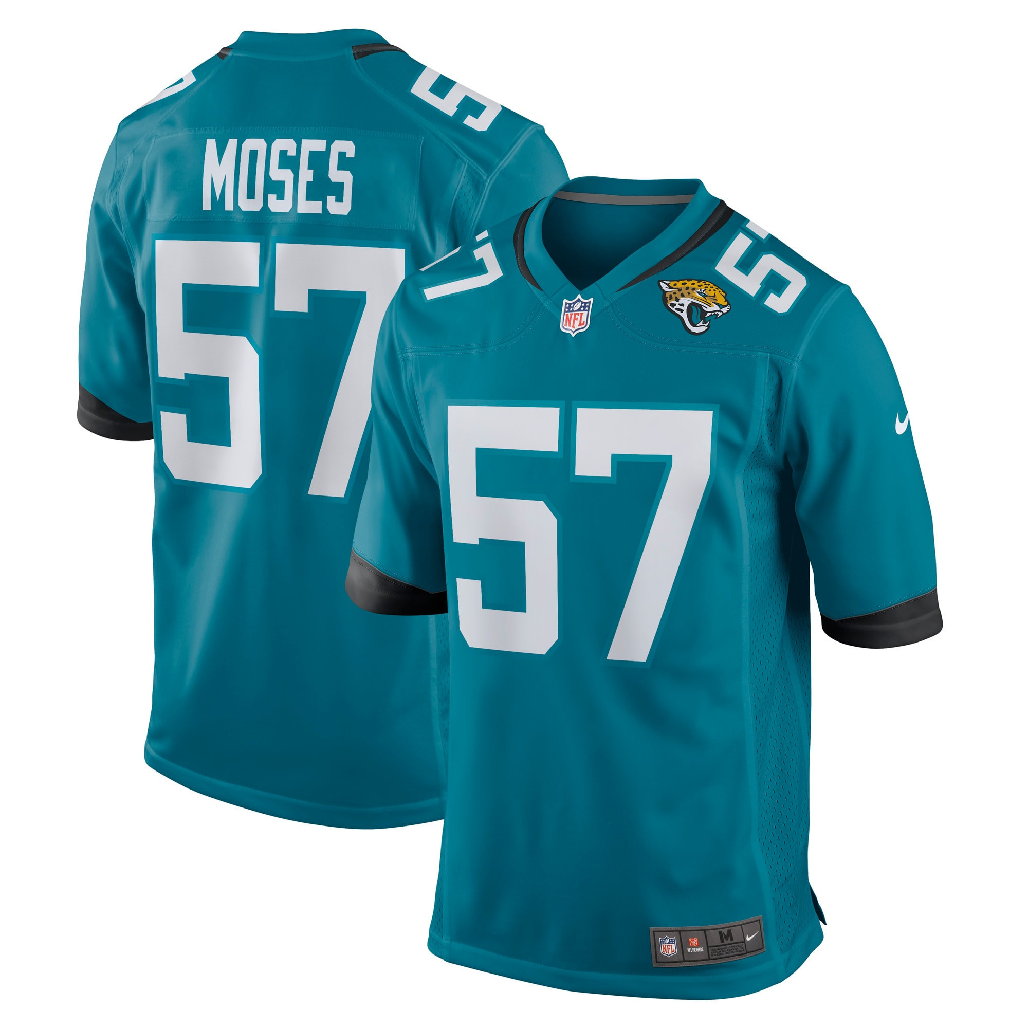 Dylan Moses Jacksonville Jaguars Game Jersey - Teal Nfl