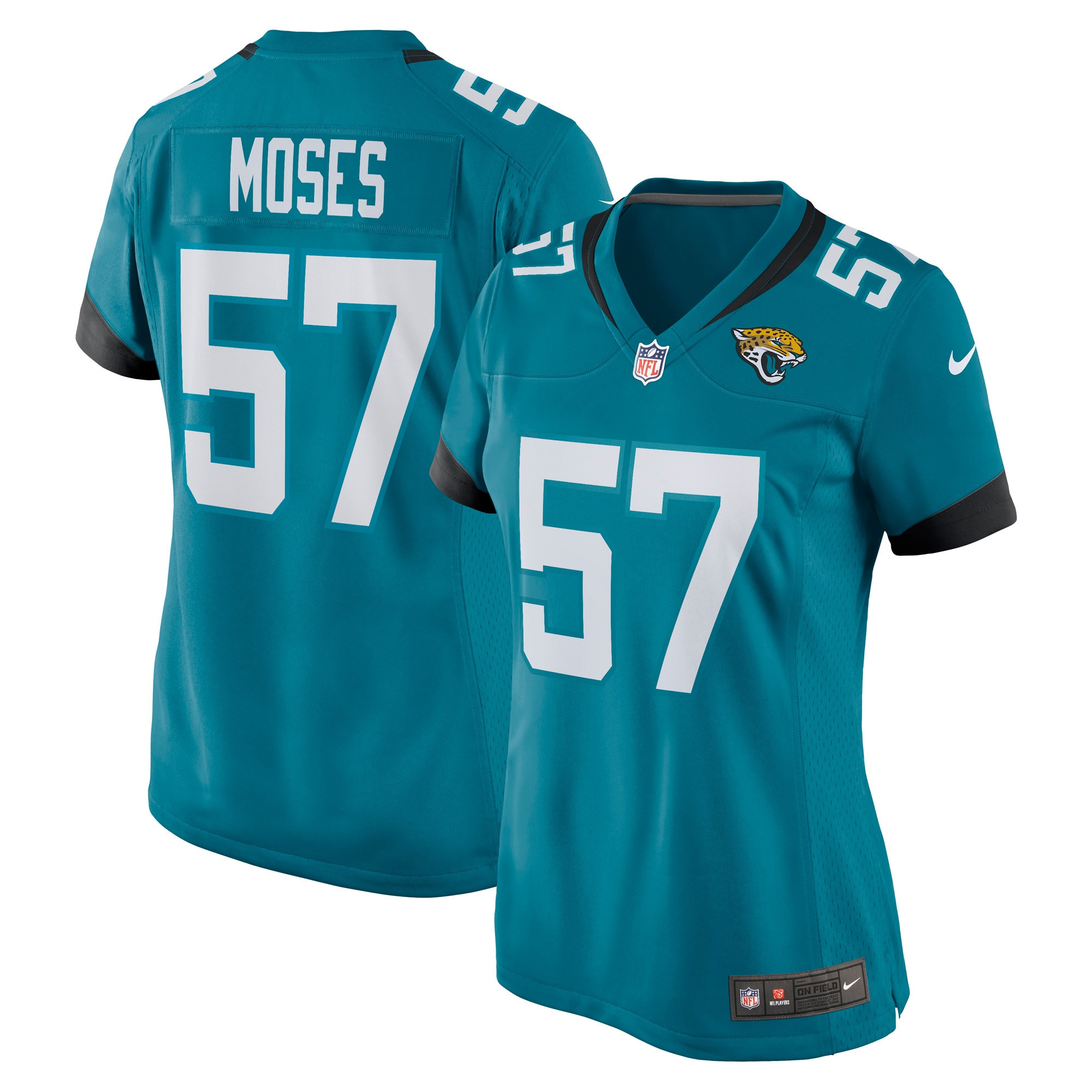 Dylan Moses Jacksonville Jaguars Womens Game Jersey - Teal Nfl