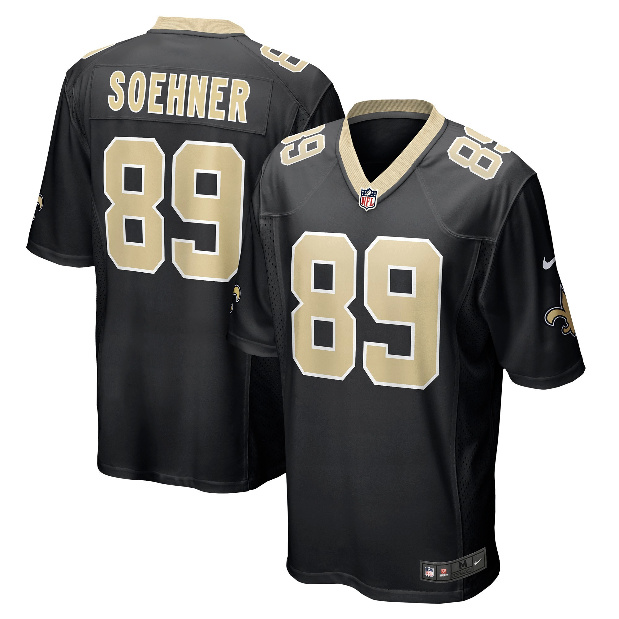 Dylan Soehner New Orleans Saints Game Jersey - Black Nfl