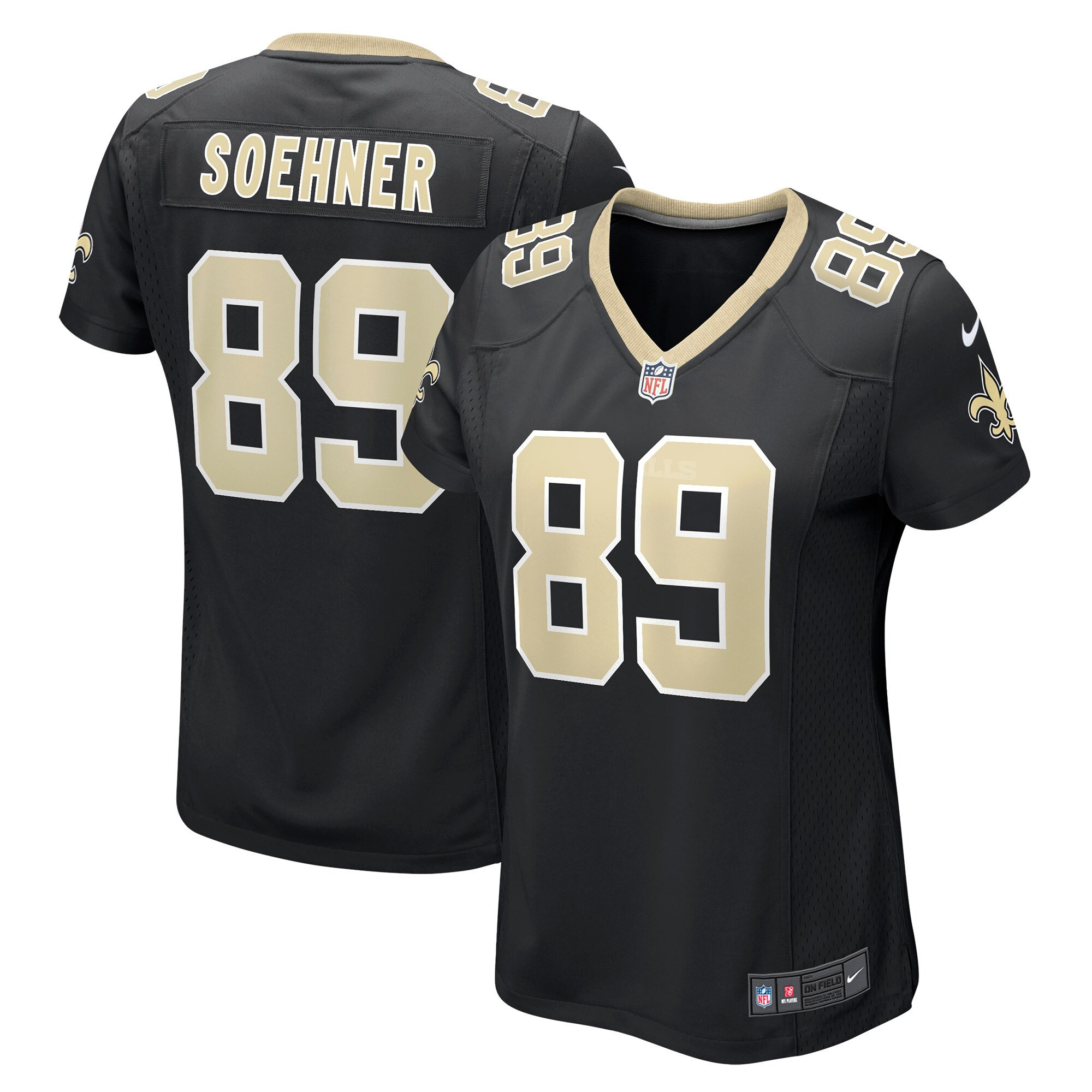 Dylan Soehner New Orleans Saints Womens Game Jersey - Black Nfl