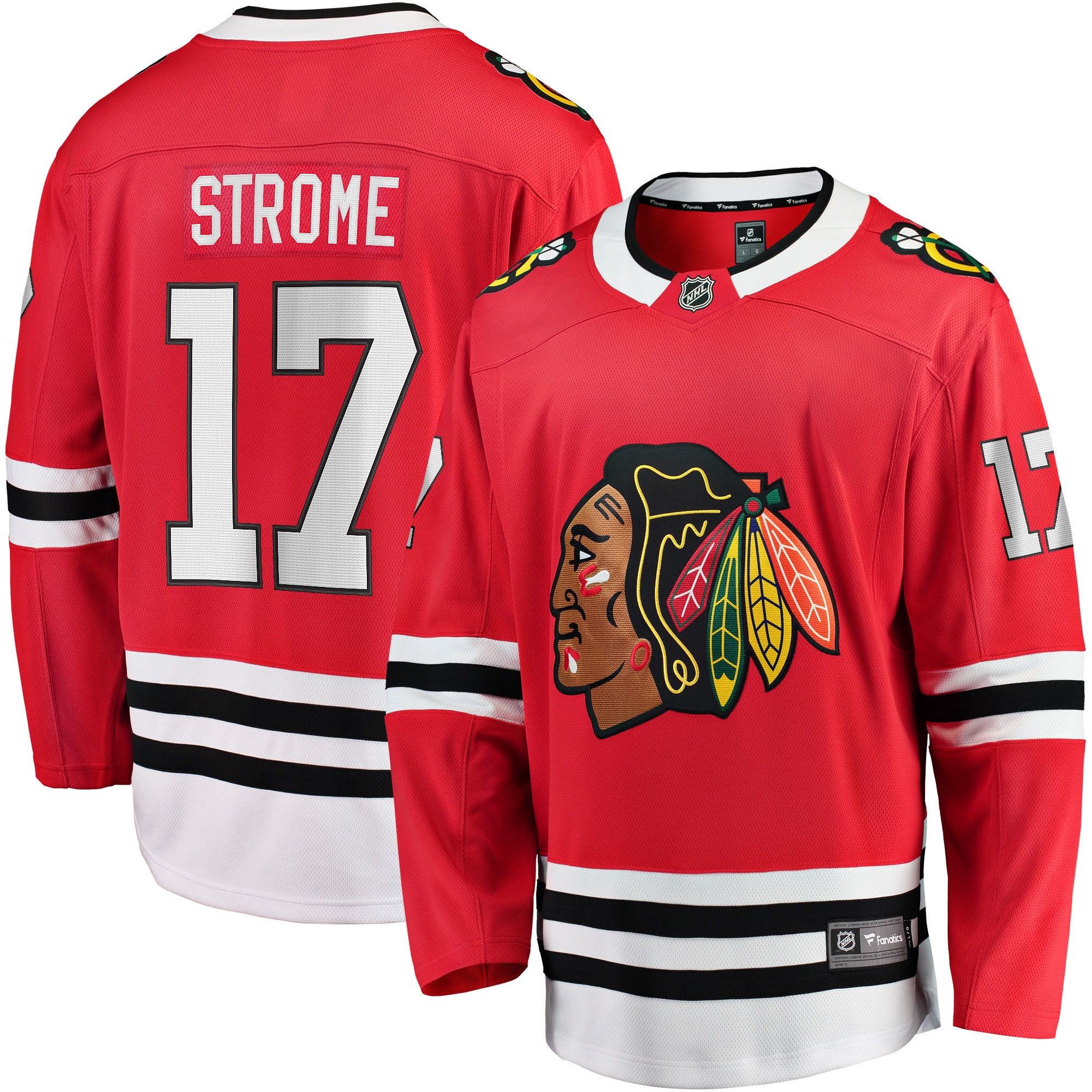 Dylan Strome Chicago Blackhawks Fanatics Branded Team Color Breakaway Player Jersey - Red Nhl