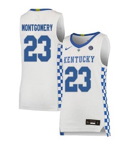EJ Montgomery 23 Kentucky Wildcats Basketball Elite Men Jersey - White