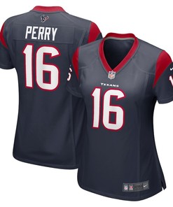 E.J. Perry 16 Houston Texans Women's Game Player Jersey - Navy