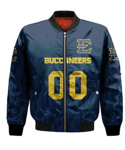 East Tennessee State Buccaneers Bomber Jacket Logo Sport Ombre  - NCAA