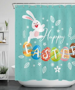 Easter Eggs Shower Curtain Spring Bathroom Decor