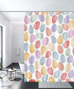 Easter Eggs and Flowers Shower Curtain