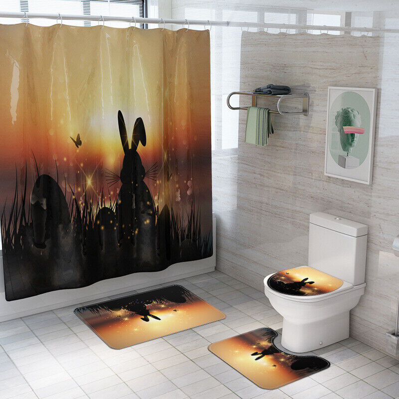 Easter Shower Curtain for a Cheerful and Festive Bathroom Decor