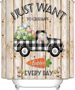 Easter-Inspired Bathroom Shower Curtain - Bring in the Joy