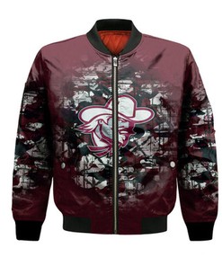 Eastern Kentucky Colonels Bomber Jacket Camouflage Vintage  - NCAA