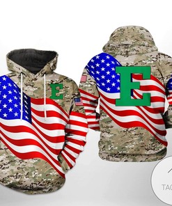 Eastern Michigan Eagles NCAA US Flag Camo Veteran 3D Printed Hoodie