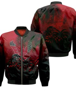 Eastern Washington Eagles Bomber Jacket Coconut Tree Tropical Grunge - NCAA