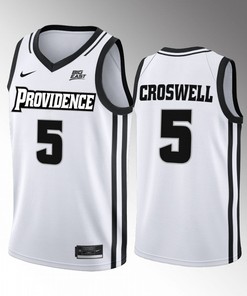 Ed Croswell 5 Providence Friars 2022-23 Home Uniform Jersey College Basketball White