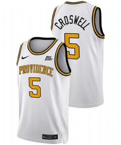 Ed Croswell 5 White Providence Friars 2022 Big East College Basketball Jersey