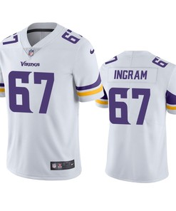 Ed Ingram 67 Minnesota Vikings White Vapor Limited Jersey