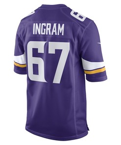 Ed Ingram Minnesota Vikings Game Player Jersey - Purple
