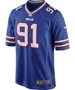 Ed Oliver 91 Buffalo Bills Team Game Player Jersey - Royal