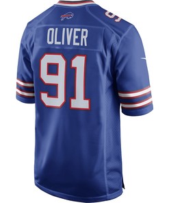 Ed Oliver 91 Buffalo Bills Team Game Player Jersey - Royal