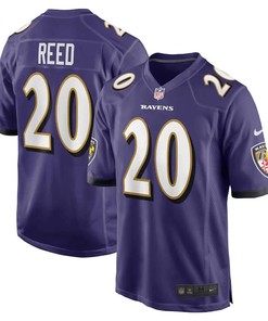 Ed Reed 20 Baltimore Ravens Retired Player Game Jersey - Purple