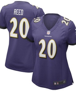 Ed Reed 20 Baltimore Ravens Women's Game Retired Player Jersey - Purple