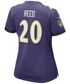 Ed Reed 20 Baltimore Ravens Women's Game Retired Player Jersey - Purple