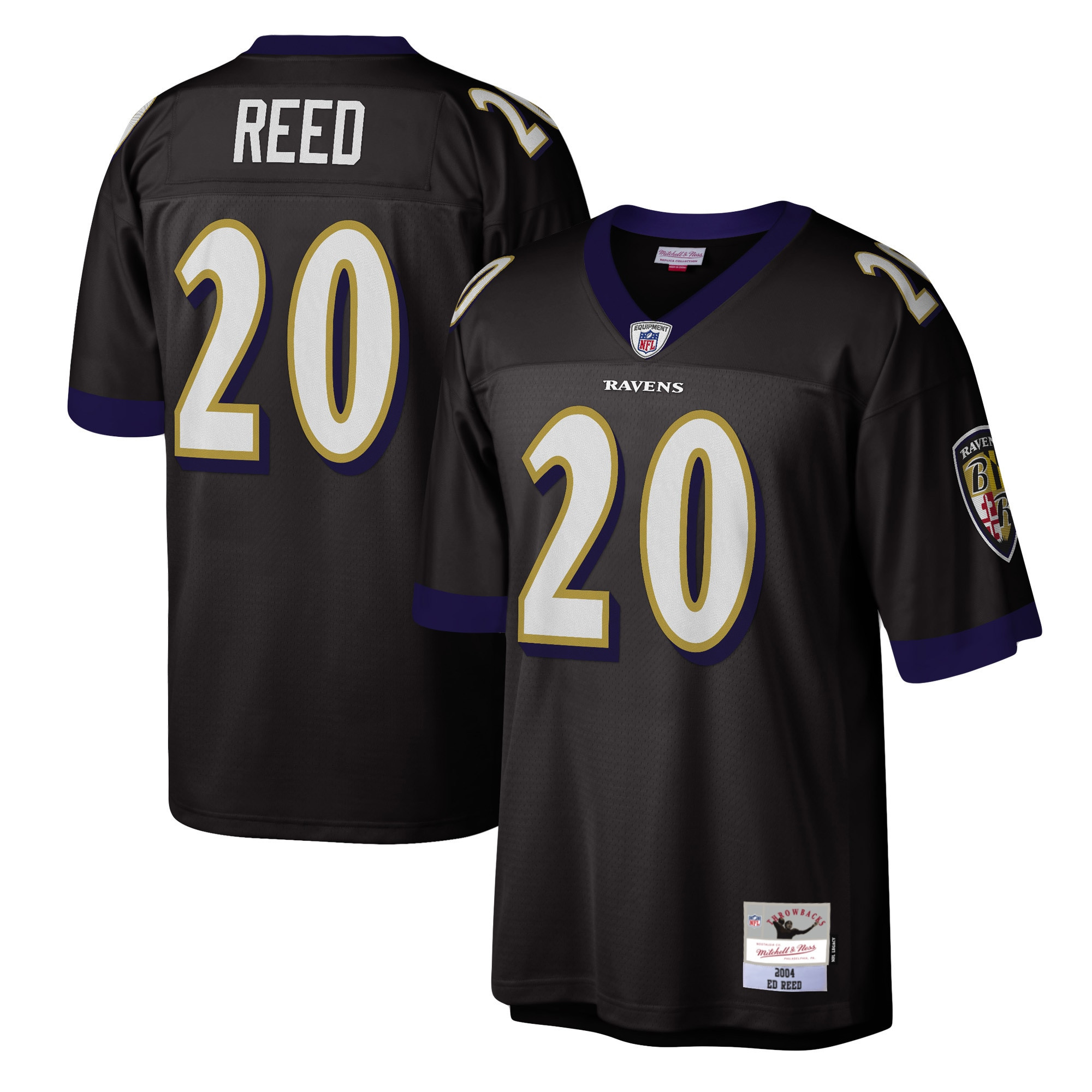 Ed Reed Baltimore Ravens Mitchell & Ness Legacy Replica Jersey - Black Nfl