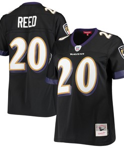 Ed Reed Baltimore Ravens Mitchell & Ness Womens Legacy Replica Team Jersey - Black Nfl