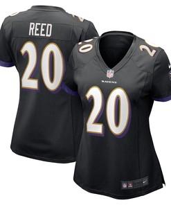 Ed Reed Baltimore Ravens Womens Retired Player Jersey - Black Nfl