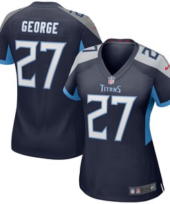 Eddie George Tennessee Titans Womens Game Retired Player Jersey - Navy Nfl