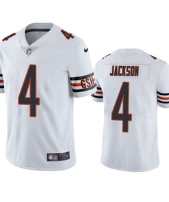 Eddie Jackson 4 Chicago Bears White Vapor Limited Jersey